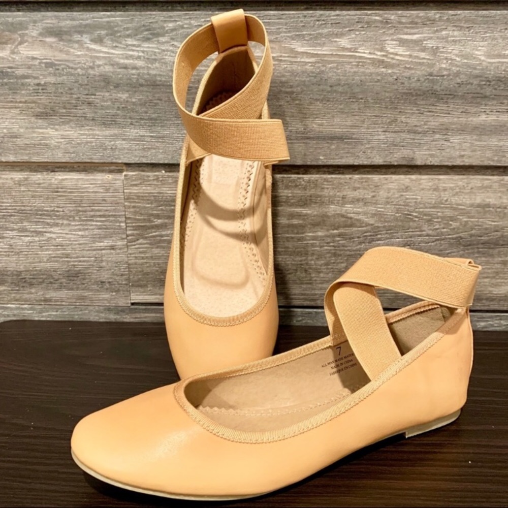 Nude Kimchi Blue Cross Strap Flat